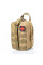 Підсумок-аптечка  IFAK (Standard) Tear-Off КОЙОТ (пісочний) швидкоскид MOLLE OXFORD/Нейлон 20x15x10 см